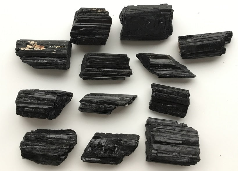 Rough - Black Tourmaline SM-Q1 - (4-5pc) Rough - Black Tourmaline SM-Q1 - (4-5pc)